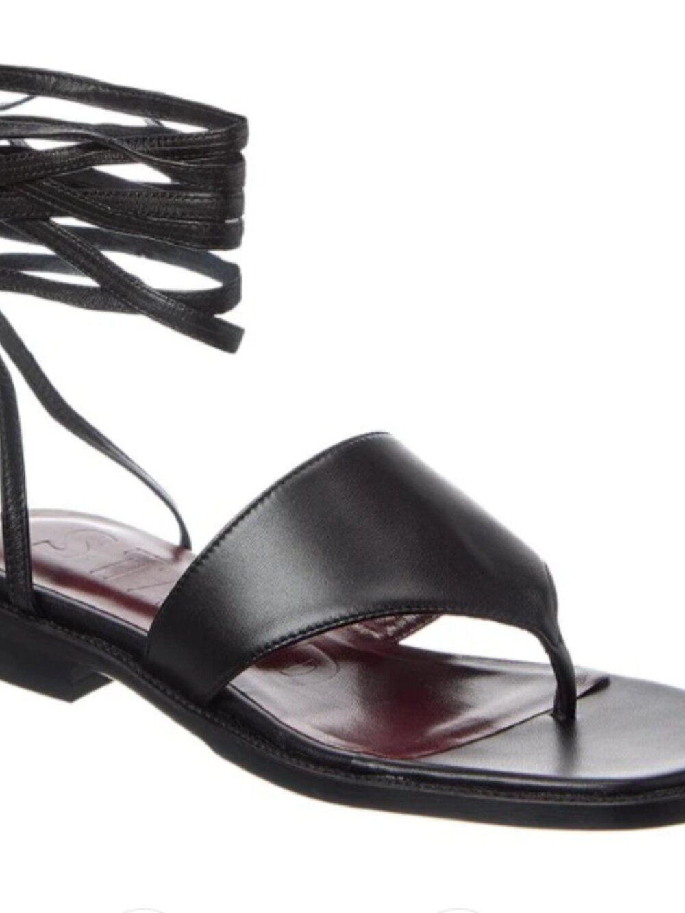 STAUD Alexandre lace-up leather sandal - Picture 4 of 5